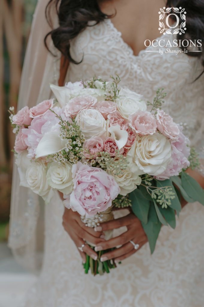 White and Blush Wedding Bridal Bouquet #OBSevents